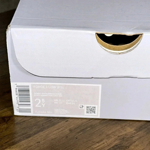 Nike Force 1 Low (PS) Gray FJ3484 104 Sneaker/Shoe Box Only - Picture 4 of 12